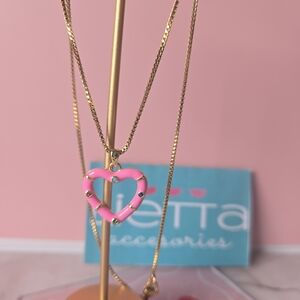 Pink Heart Necklace